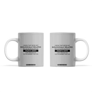 Funny Bonus Dad Gifts Coffee Mug Stepdad Fathers Day TB10 Grey Print Your Wear