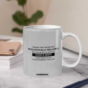 Funny Bonus Dad Gifts Coffee Mug Stepdad Fathers Day TB10 Print Your Wear