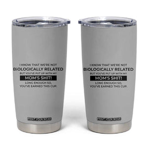 Funny Bonus Dad Gifts Tumbler Cup Stepdad Fathers Day TB10 Grey Print Your Wear