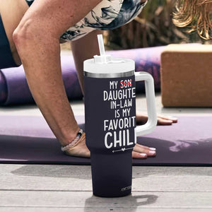 My Daughter In Law Is My Favorite Child Tumbler With Handle Fathers Day TB10 Print Your Wear