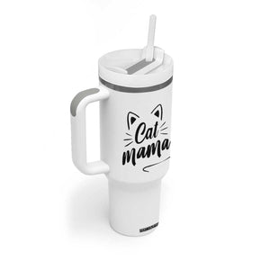 Cat Mama Tumbler With Handle Cat Lover Gifts For Women TB10 Print Your Wear