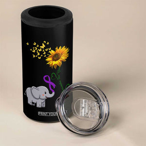 Alzheimer's Awareness 4 in 1 Can Cooler Tumbler I Will Remember For You Support Alzheimer TB10 Print Your Wear