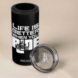 Funny Motorcycle 4 in 1 Can Cooler Tumbler Bike Motorcyclist Motorcycle Rider Biker Club TB10 Print Your Wear