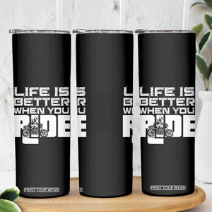 Funny Motorcycle Skinny Tumbler Bike Motorcyclist Motorcycle Rider Biker Club TB10 Print Your Wear