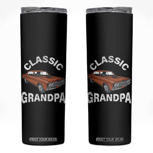 Funny Grandpa Classic Car Skinny Tumbler TB10 Black Print Your Wear