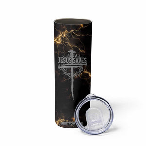 Christian Faith Over Fear Skinny Tumbler Religious Jesus Saves Cross US Flag Prayer Patriotic TB10 Print Your Wear