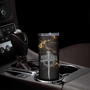 Christian Faith Over Fear Skinny Tumbler Religious Jesus Saves Cross US Flag Prayer Patriotic TB10 Print Your Wear