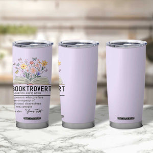 Personalized Booktrovert Tumbler Cup Custom Name Funny Book Lovers Gifts For Women TB10 Print Your Wear