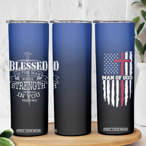 Christian Gifts for Men Skinny Tumbler Religious Cross US Flag Prayer Patriotic TB10 Print Your Wear