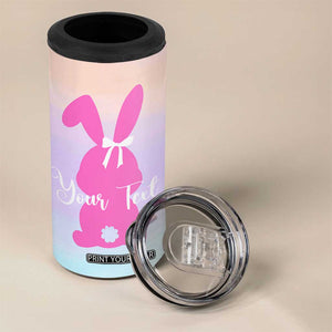Personalized Rabbit 4 in 1 Can Cooler Tumbler Custom Name Bunny Lovers Cute Easter Spring Gift for Women TB10 Print Your Wear
