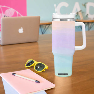 Personalized Rabbit Tumbler With Handle Custom Name Bunny Lovers Cute Easter Spring Gift for Women TB10 Print Your Wear