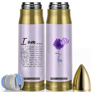 Christian Gifts for Women Faith Bullet Tumbler Inspirational Religious Bible Gift for Her TB10 Purple Print Your Wear