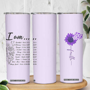 Christian Gifts for Women Faith Skinny Tumbler Inspirational Religious Bible Gift for Her TB10 Print Your Wear