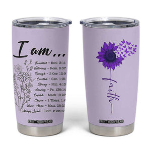 Christian Gifts for Women Faith Tumbler Cup Inspirational Religious Bible Gift for Her TB10 Purple Print Your Wear