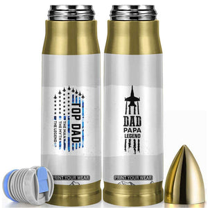 Fathers Day Dad Gifts Bullet Tumbler From Daughter Son Dad Birthday Gift Camo US Flag TB10 White Print Your Wear