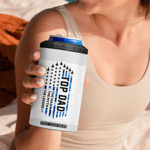 Fathers Day Dad Gifts 4 in 1 Can Cooler Tumbler From Daughter Son Dad Birthday Gift Camo US Flag TB10 Print Your Wear