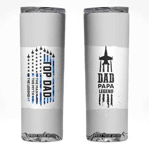 Fathers Day Dad Gifts Skinny Tumbler From Daughter Son Dad Birthday Gift Camo US Flag TB10 White Print Your Wear