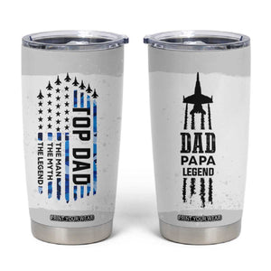 Fathers Day Dad Gifts Tumbler Cup From Daughter Son Dad Birthday Gift Camo US Flag TB10 White Print Your Wear