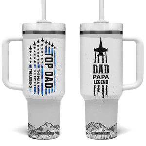 Fathers Day Dad Gifts Tumbler With Handle From Daughter Son Dad Birthday Gift Camo US Flag TB10 One Size: 40 oz White Print Your Wear