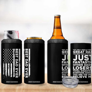 Christmas Gifts for Dad 4 in 1 Can Cooler Tumbler Best Dad Ever American US Flag Father's Day TB10 Print Your Wear