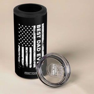 Christmas Gifts for Dad 4 in 1 Can Cooler Tumbler Best Dad Ever American US Flag Father's Day TB10 Print Your Wear