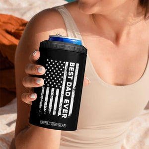 Christmas Gifts for Dad 4 in 1 Can Cooler Tumbler Best Dad Ever American US Flag Father's Day TB10 Print Your Wear