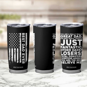 Christmas Gifts for Dad Tumbler Cup Best Dad Ever American US Flag Father's Day TB10 Print Your Wear