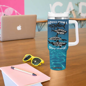Shark Lovers Tumbler With Handle Everything Will Kill You So Choose Something Fun TB10 Print Your Wear