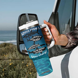 Shark Lovers Tumbler With Handle Everything Will Kill You So Choose Something Fun TB10 Print Your Wear