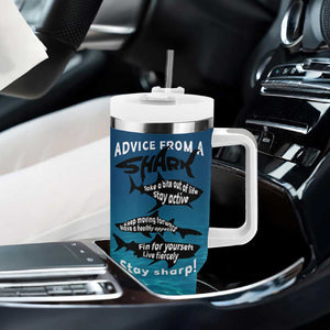 Shark Lovers Tumbler With Handle Everything Will Kill You So Choose Something Fun TB10 Print Your Wear