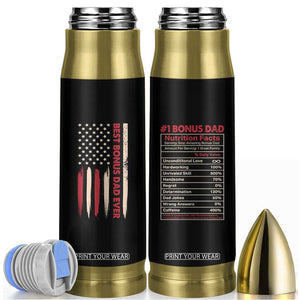 Bonus Dad Gifts Bullet Tumbler Stepdad American Flag Fathers Day TB10 Black Print Your Wear
