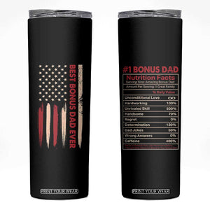 Bonus Dad Gifts Skinny Tumbler Stepdad American Flag Fathers Day TB10 Black Print Your Wear