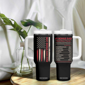 Bonus Dad Gifts Tumbler With Handle Stepdad American Flag Fathers Day TB10 Print Your Wear