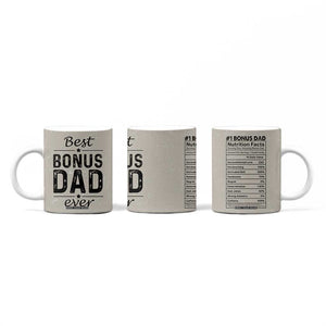 Best Bonus Dad Ever Coffee Mug Stepdad Fathers Day Gifts From Stepdaughter Stepson TB10 Print Your Wear