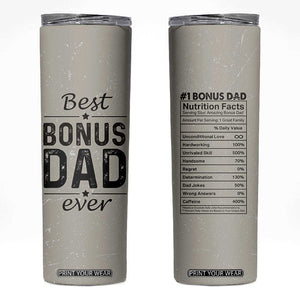 Best Bonus Dad Ever Skinny Tumbler Stepdad Fathers Day Gifts From Stepdaughter Stepson TB10 Sand Print Your Wear