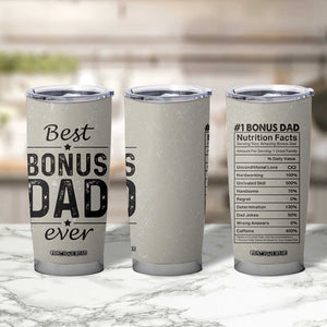 Best Bonus Dad Ever Tumbler Cup Stepdad Fathers Day Gifts From Stepdaughter Stepson TB10 Print Your Wear