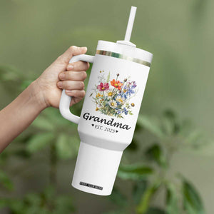 Promoted to Grandma Tumbler With Handle Granny Est.2025 Pregnancy Announcement Gifts for New Grandparents TB10 Print Your Wear