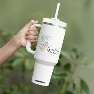 Promoted to Grandma Tumbler With Handle Est 2025 New Grandmother Gift TB10 Print Your Wear