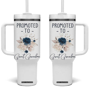 Promoted to Grandma Tumbler With Handle First Time Grandmother New Nana Gift TB10 One Size: 40 oz White Print Your Wear