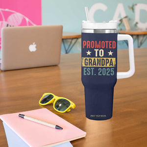 New Granddad Tumbler With Handle Promoted To Grandpa Est.2025 Vintage TB10 Print Your Wear