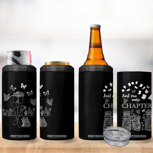 Just One More Chapter 4 in 1 Can Cooler Tumbler Book Lover Floral Library TB10 Print Your Wear