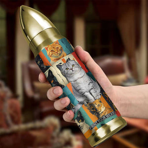 Cat Lover Gifts Bullet Tumbler Retro Cat Collage Poster TB10 Print Your Wear