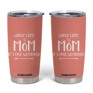 Gifts For Mom Tumbler Cup Funny Best Mom Mothers Day Gifts Idea TB10 Peach Print Your Wear
