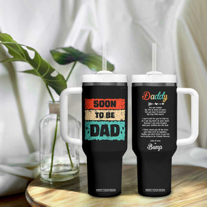 Soon To Be Dad Tumbler With Handle New Expecting Dad First Time Father's Day TB10 Print Your Wear