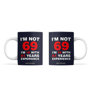 69th Birthday Gifts Coffee Mug Funny 1957 Turning 69 Years Old TB10 Navy Print Your Wear