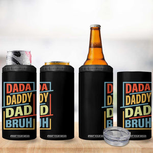 Dad Gifts From Kids 4 in 1 Can Cooler Tumbler Retro Dada Daddy Dad Bruh Funny Husband Fathers Day TB10 Print Your Wear