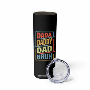Dad Gifts From Kids Skinny Tumbler Retro Dada Daddy Dad Bruh Funny Husband Fathers Day TB10 Print Your Wear