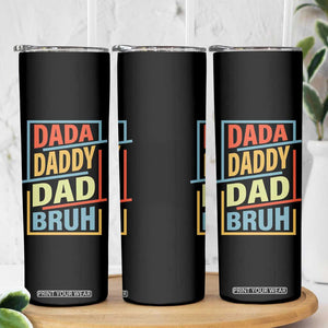 Dad Gifts From Kids Skinny Tumbler Retro Dada Daddy Dad Bruh Funny Husband Fathers Day TB10 Print Your Wear