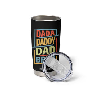 Dad Gifts From Kids Tumbler Cup Retro Dada Daddy Dad Bruh Funny Husband Fathers Day TB10 Print Your Wear