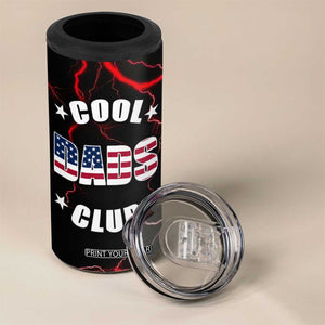 Christmas Gifts for Dad 4 in 1 Can Cooler Tumbler Cool Dads Club Father's Day American Flag TB10 Print Your Wear